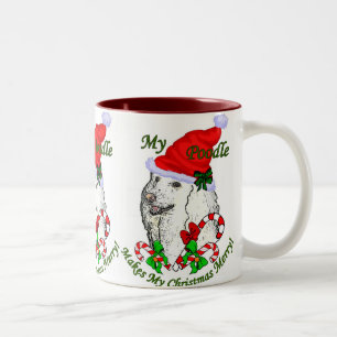 Poodle-kerstcadeautjes Tweekleurige Koffiemok