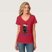 Poodle-kerstfeest T-shirt (Voorkant volledig)