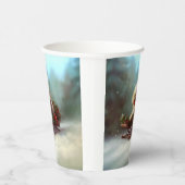 Poodle Kerstmis sneeuw winter Papieren Bekers (Rechts)