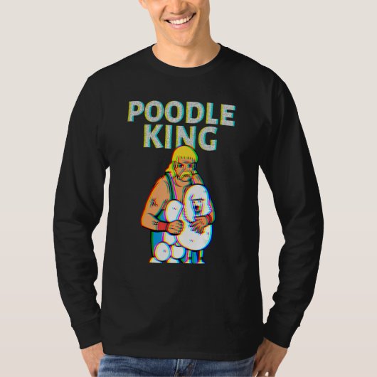Poodle King Mullet Time Business In Front Party In T-shirt (Voorkant)