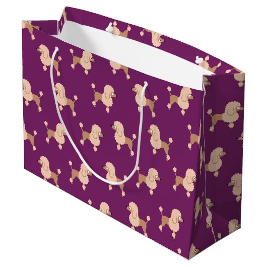 Poodle Large Gift Bag Groot Cadeauzakje (Achterkant Gekanteld)