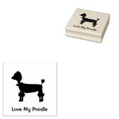 Poodle Love Rubberstempel (Gestempeld)