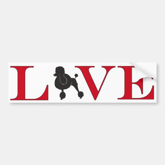 Poodle Lover Bumpersticker (Voorkant)
