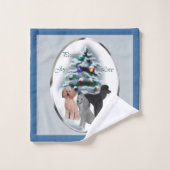 Poodle Lovers Kerstmis Bad Handdoek (Wasdoekje)