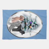 Poodle Lovers Kerstmis Theedoek (Horizontaal)