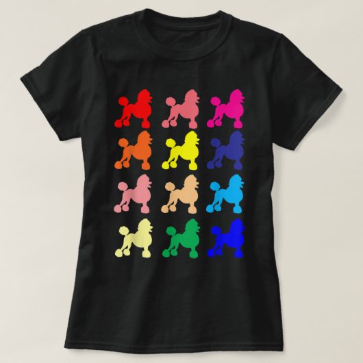 Poodle lovers pop art gift t-shirt (Design voorkant)