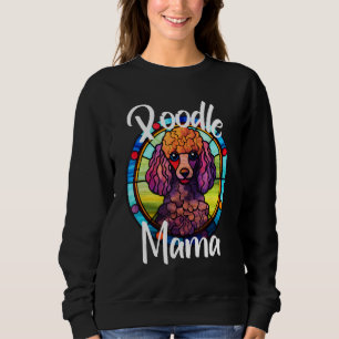 Poodle Mama Hond Moeder Puppy Kleurrijk Huisdier V Trui