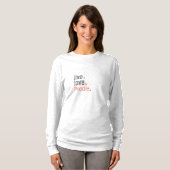 Poodle Maman Vit L'Amour Long Manches T-shirt (Devant entier)