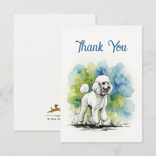 Poodle Merci note (Devant / Derrière)