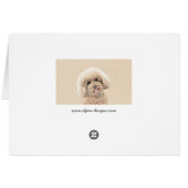 Poodle Miniature Speelgoed Abriot Cream Brown Dog (Achterkant Horizontaal)