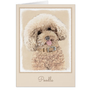 Poodle Miniature Speelgoed Abriot Cream Brown Dog 