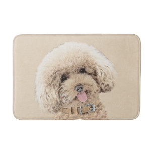 Poodle Miniature Speelgoed Abriot Cream Brown Dog  Badmat