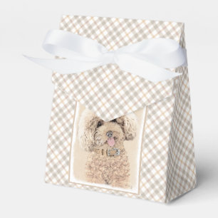 Poodle Miniature Speelgoed Abriot Cream Brown Dog Bedankdoosjes