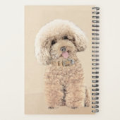 Poodle Miniature Speelgoed Abriot Cream Brown Dog Planner (Achterkant)