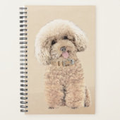Poodle Miniature Speelgoed Abriot Cream Brown Dog Planner (Voorkant)