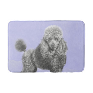 Poodle Miniature Speelgoed Silver Gray Blue Dog Ar Badmat