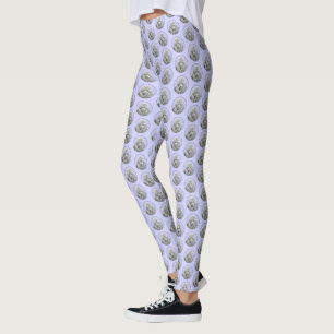 Poodle Miniature Speelgoed Silver Gray Blue Dog Ar Leggings