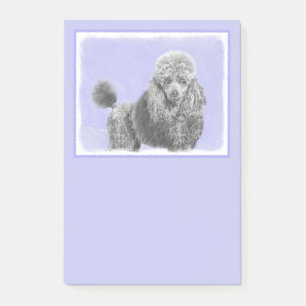 Poodle Miniature Speelgoed Silver Gray Blue Dog Ar Post-it® Notes
