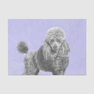 Poodle Miniature Speelgoed Silver Gray Blue Dog Ar Tissuepapier