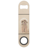 Poodle Miniature Toy Apricot Crème Chien Brown Art (Devant)