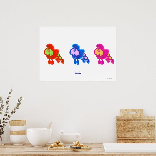 Poodle Moderne Art Poster (Cuisine)