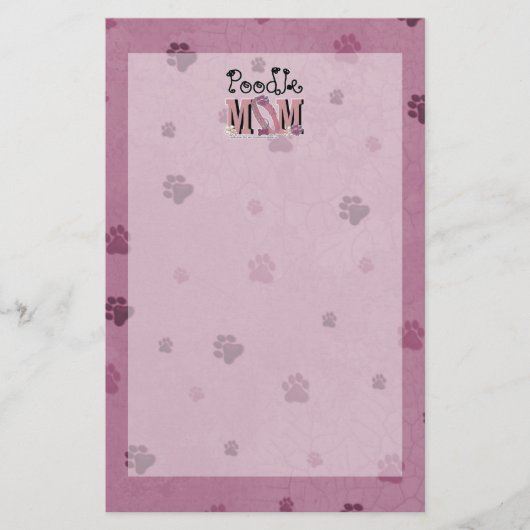 Poodle MOM Briefpapier (Voorkant)