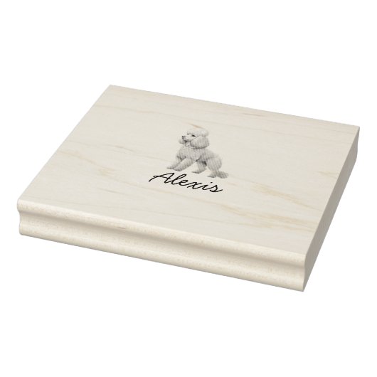 poodle monochroom 	rubberstempel (Stempel)