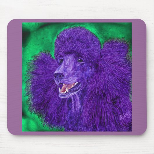 Poodle Mousepad - "Beau" Muismat (Voorkant)