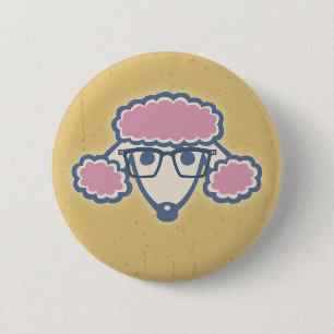 Poodle Nerd Ronde Button 5,7 Cm