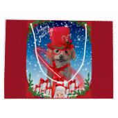 Poodle Noël Joyeuses Fêtes Cadeau Sac (Dos)