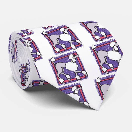 POODLE Paars Stropdas (Opgerold)