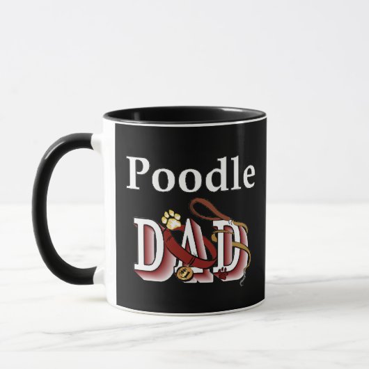 Poodle Papa Mug (Gauche)