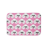 Poodle Pattern Cute Pink Badmat (Voorkant)