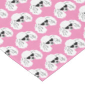 Poodle Pattern Cute Pink Tafelkleed (Gekanteld)