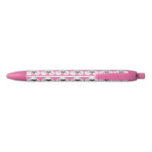 Poodle Pattern Cute Pink Zwarte Inkt Pen (Achterkant)
