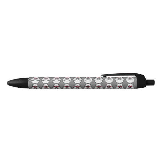 Poodle Pattern Funny Black Ink Pen (Bovenkant)