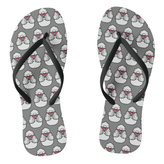 Poodle Pattern Funny Table Lamp Teenslippers (Voetbed)
