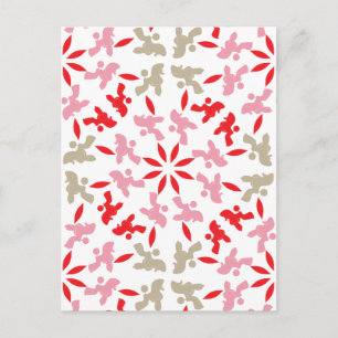 Poodle Patternd Briefkaart