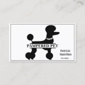 Poodle Pet Groomer/Vet Visitekaartje (Voorkant)