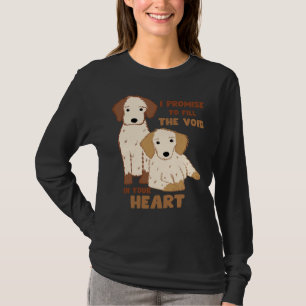 Poodle Pet Hondenras Bruin Promise Fill Void Heart T-shirt