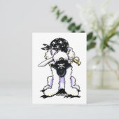 Poodle Pirate Briefkaart (Staand voorkant)