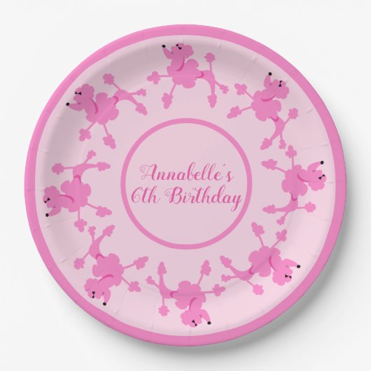 Poodle Power Party personaliseert Bord papier (Voorkant)