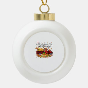 Poodle Pumpkin Truck Thanksgiving Funny Ha Keramische Bal Ornament