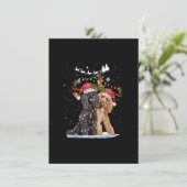 Poodle Reindekerstman met Kerstmis met Kerstmis me Kaart (Staand voorkant)
