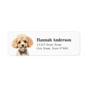 Poodle Retouradreslabels Etiket
