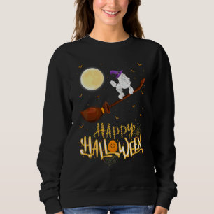 Poodle Rit Heks Shotgun Poodle Hond Halloween Trui
