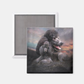 Poodle Rock Magnet Magneet (Voorkant / Achterkant)