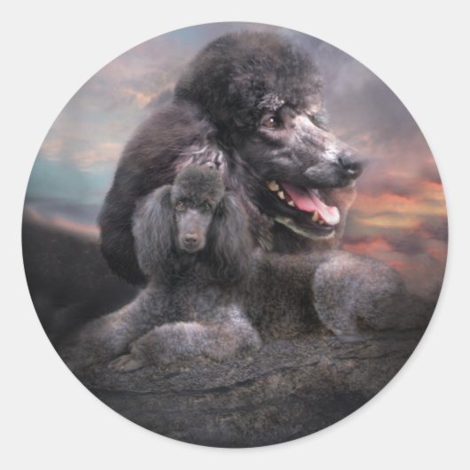 Poodle Rock Sticker (Voorkant)