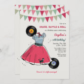 Poodle Rok Hop Feestje Kaart (Voorkant / Achterkant)