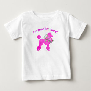 Poodle rose Fille d'anniversaire T-shirt personnal